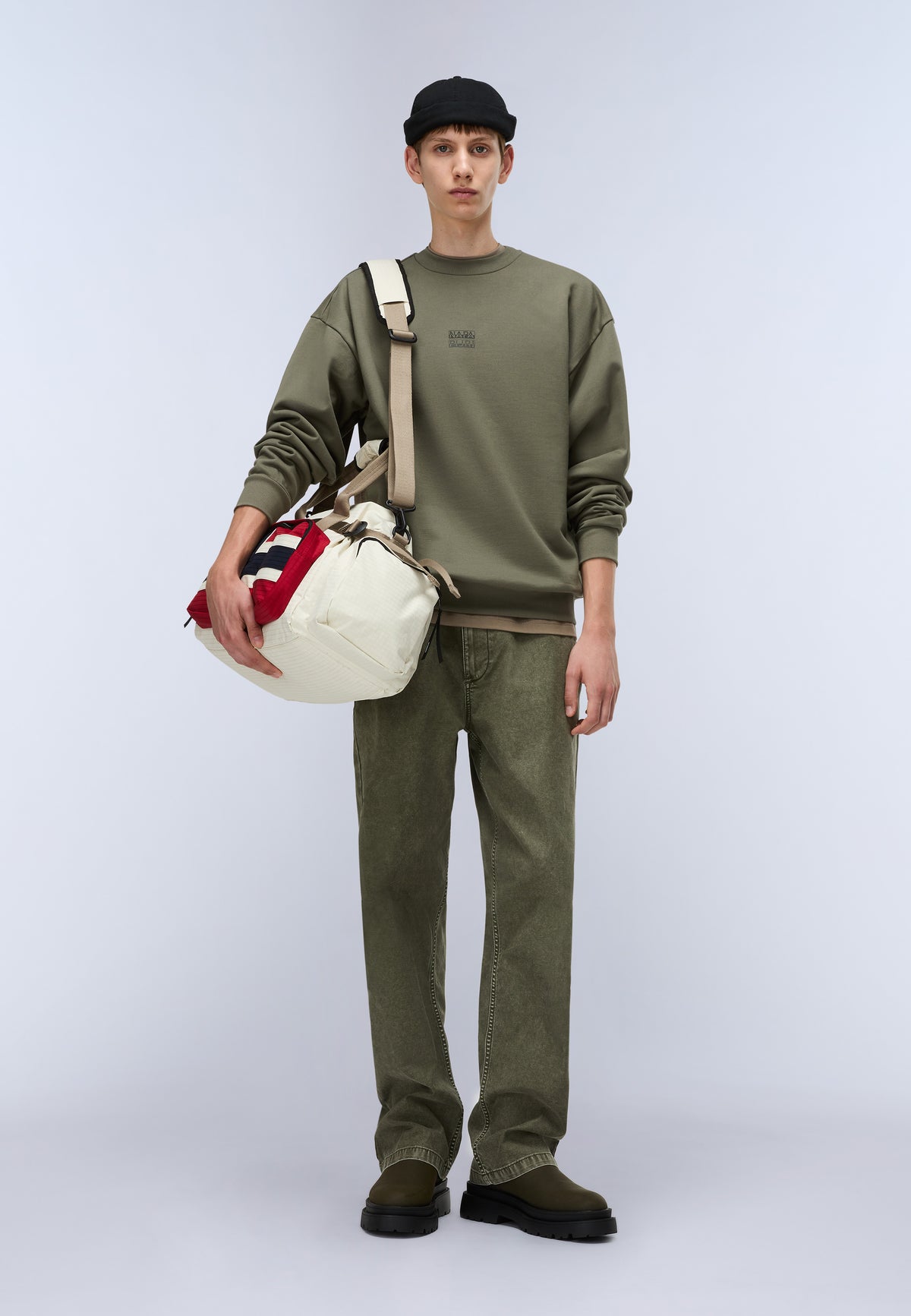 Elevated Logo French Terry Sweatshirt Green Tea Leaf - 3