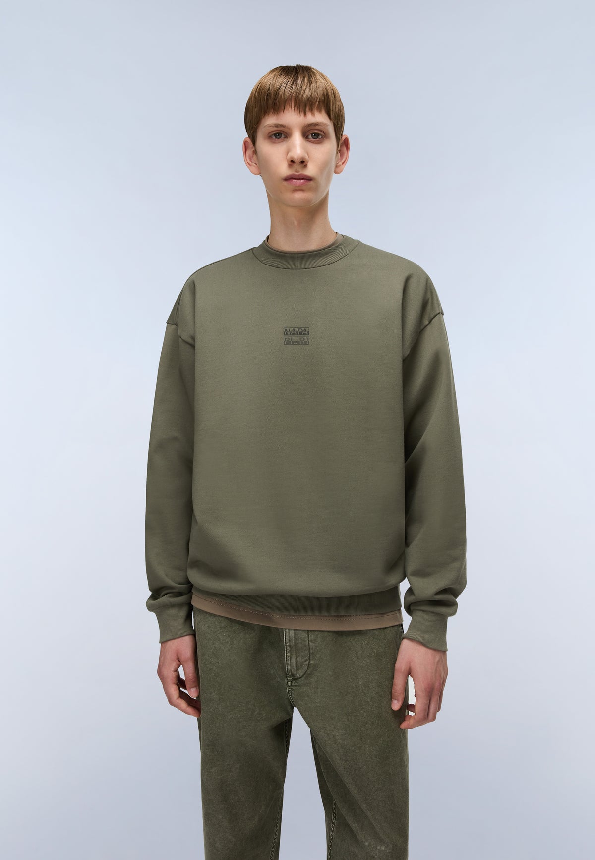 Elevated Logo French Terry Sweatshirt Green Tea Leaf - 4