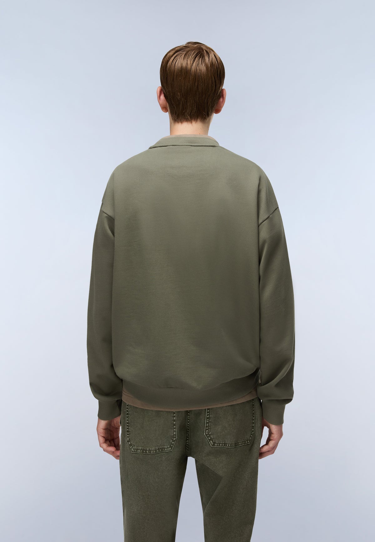 Elevated Logo French Terry Sweatshirt Green Tea Leaf - 5