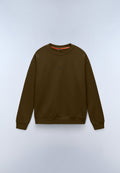 French Terry Sweatshirt Elevated Logo Dunkles Oliv - 1