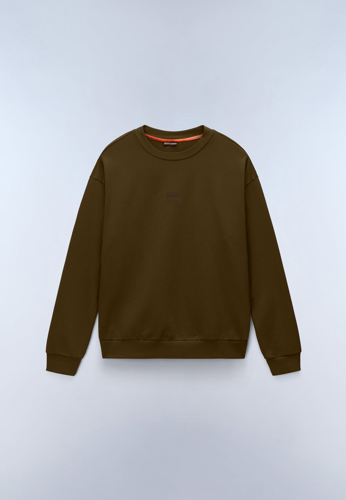French Terry Sweatshirt Elevated Logo Dunkles Oliv - 1