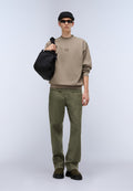 Elevated Logo French Terry Sweatshirt Beige - 3