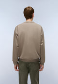Elevated Logo French Terry Sweatshirt Beige - 5
