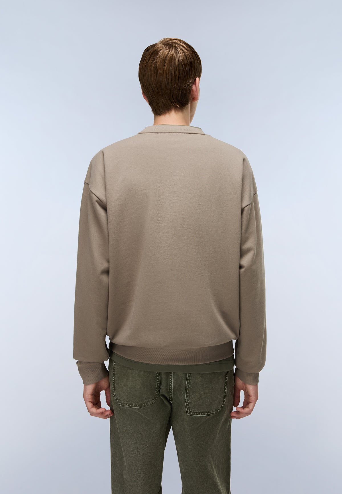Elevated Logo French Terry Sweatshirt Beige - 5