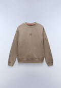 Elevated Logo French Terry Sweatshirt Beige - 1