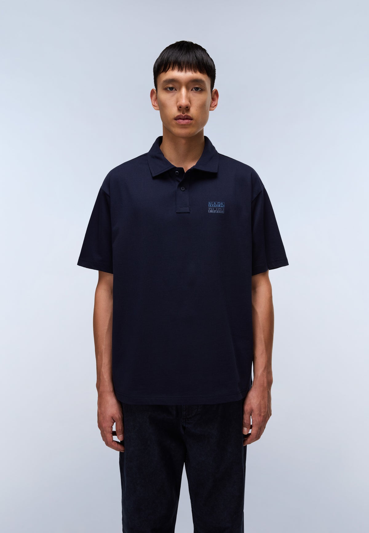 Polo à Manches Courtes en Jersey Elevated Logo Dark Blue - 4