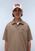 Polo a Maniche Corte Elevated Logo in Jersey Beige - 2
