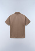 Polo a Maniche Corte Elevated Logo in Jersey Beige - 6