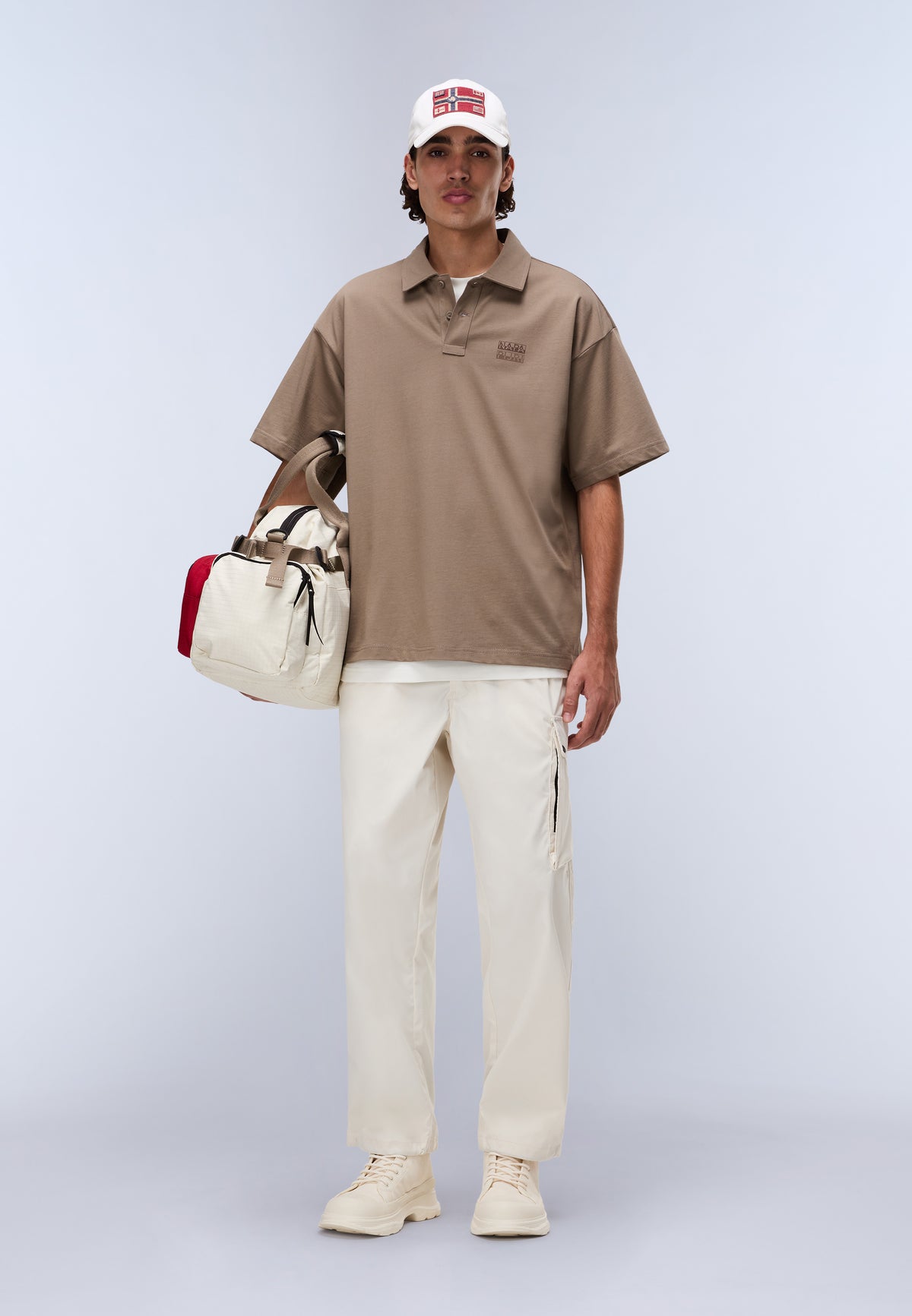 Polo de Punto de Manga Corta con Logotipo Elevated Beige - 3