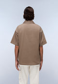 Polo a Maniche Corte Elevated Logo in Jersey Beige - 5