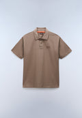 Polo a Maniche Corte Elevated Logo in Jersey Beige - 1
