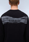 T-Shirt à Manches Longues en Jersey Back Graphic Noir - 6
