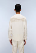 Camiseta de Punto de Manga Larga Back Graphic Beige - 4