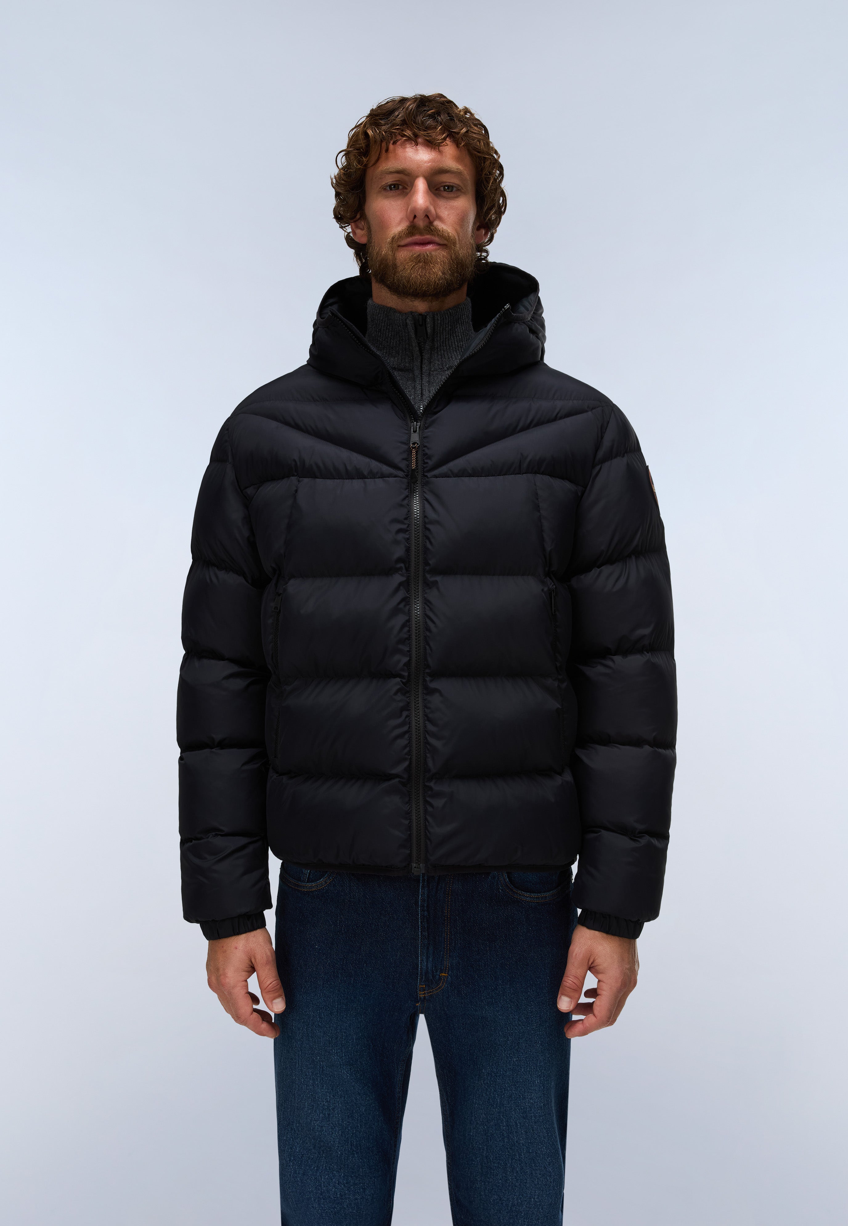 Napapijri Molveno Hooded Puffer Jacket Men Black