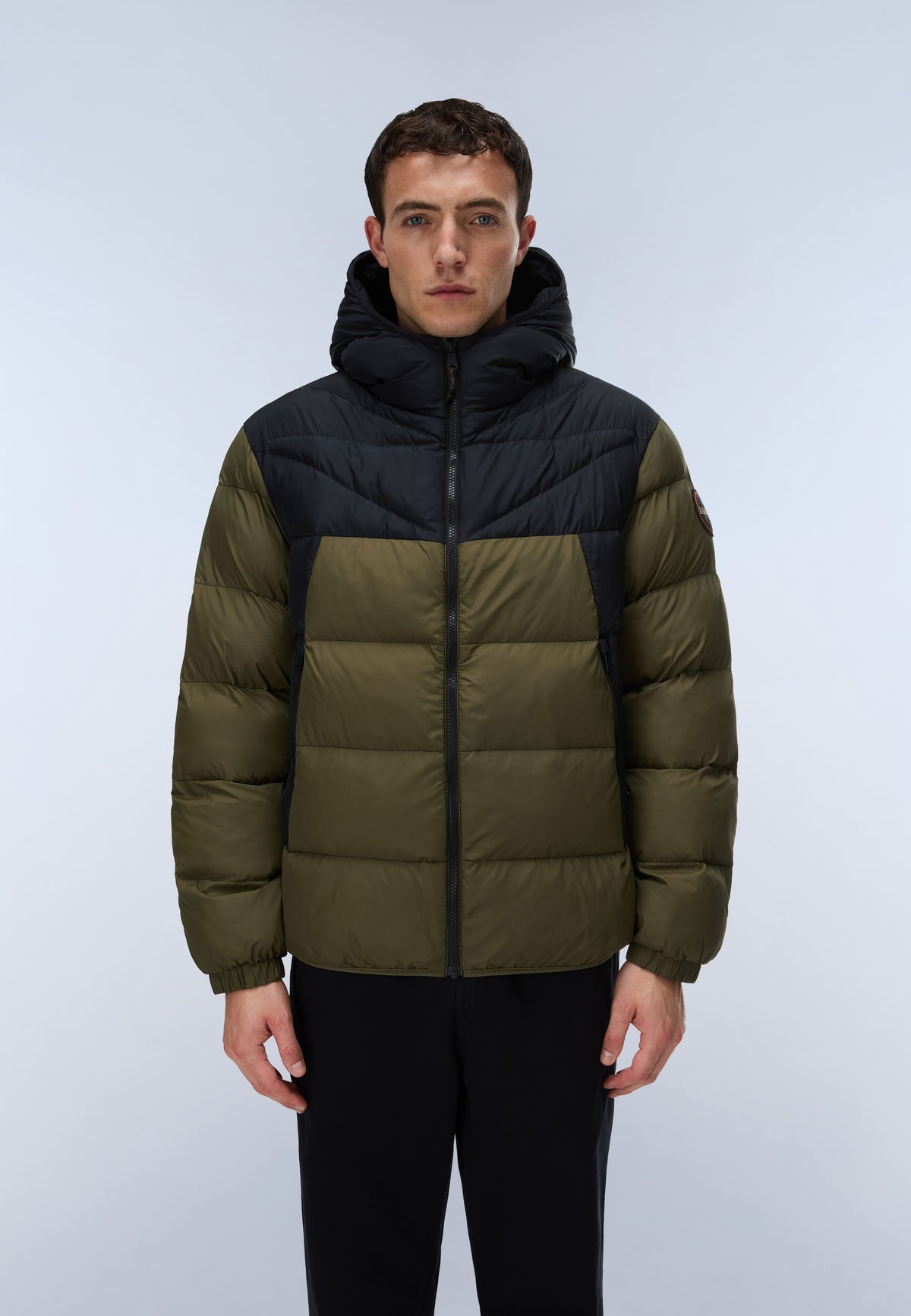 Molveno Hooded Puffer Jacket Green Olive Night - 2