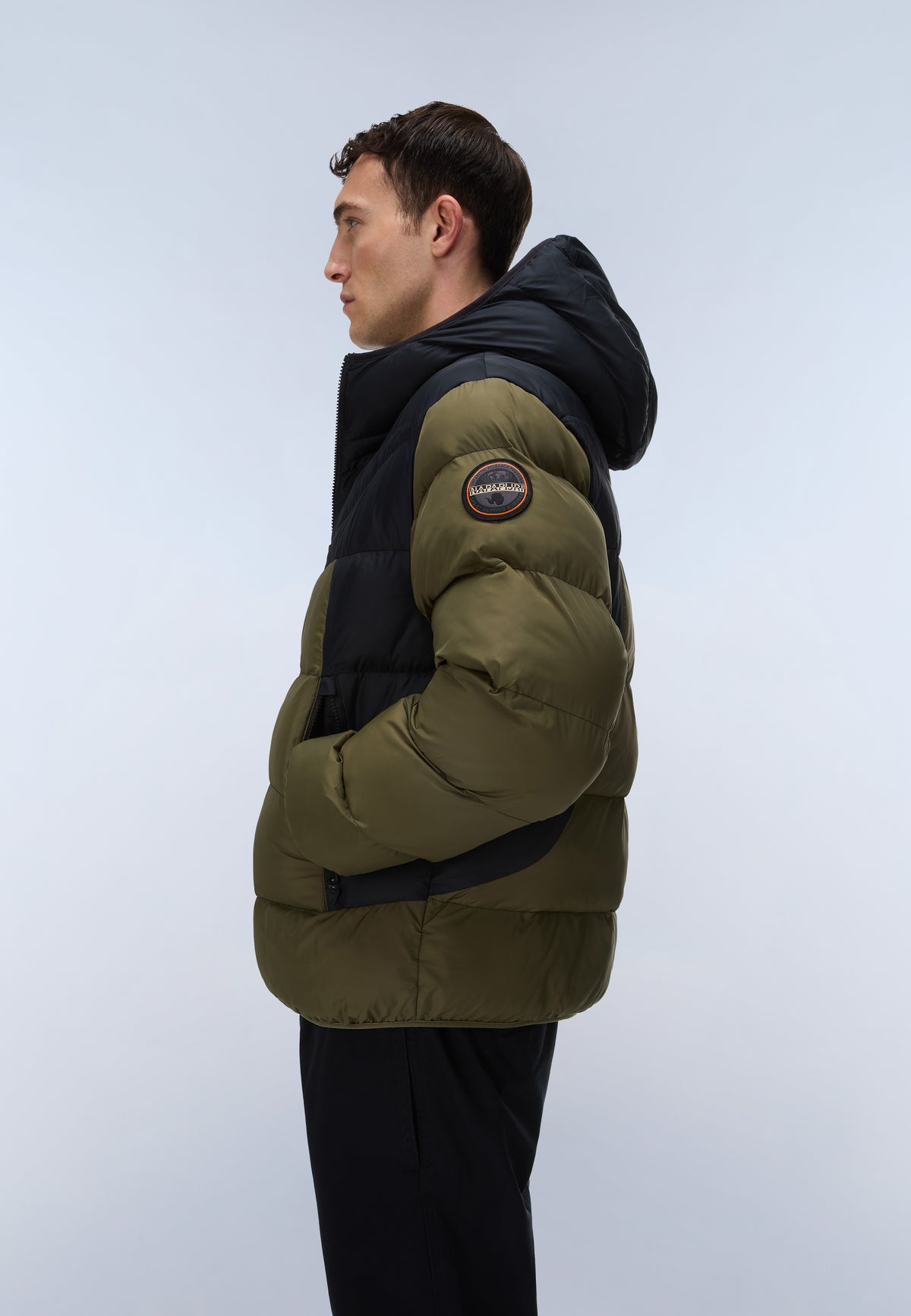 Molveno Hooded Puffer Jacket Green Olive Night - 3