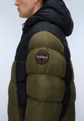 Molveno Hooded Puffer Jacket Green Olive Night - 5