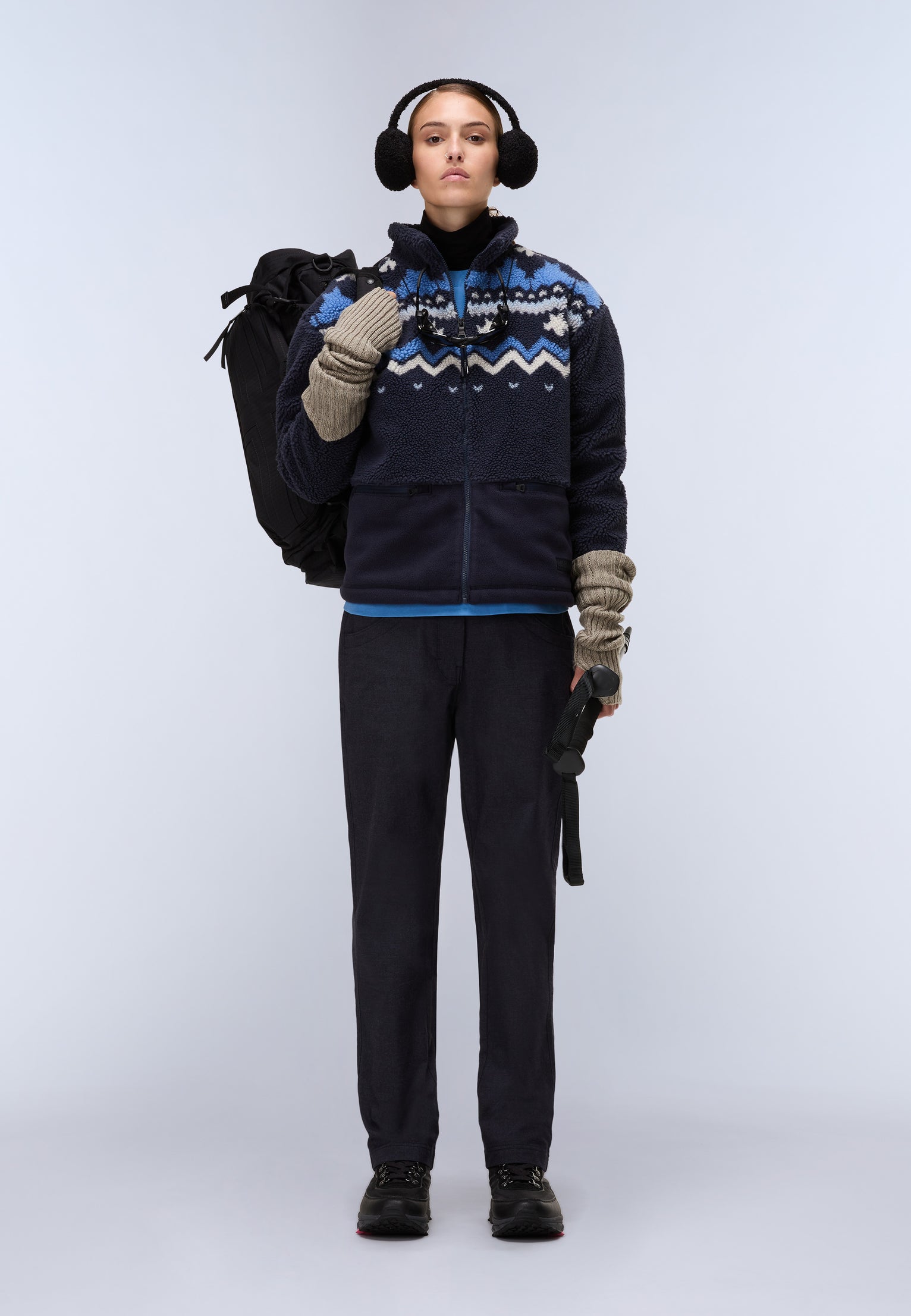 Ansei Full-Zip Fleece Dark Blue