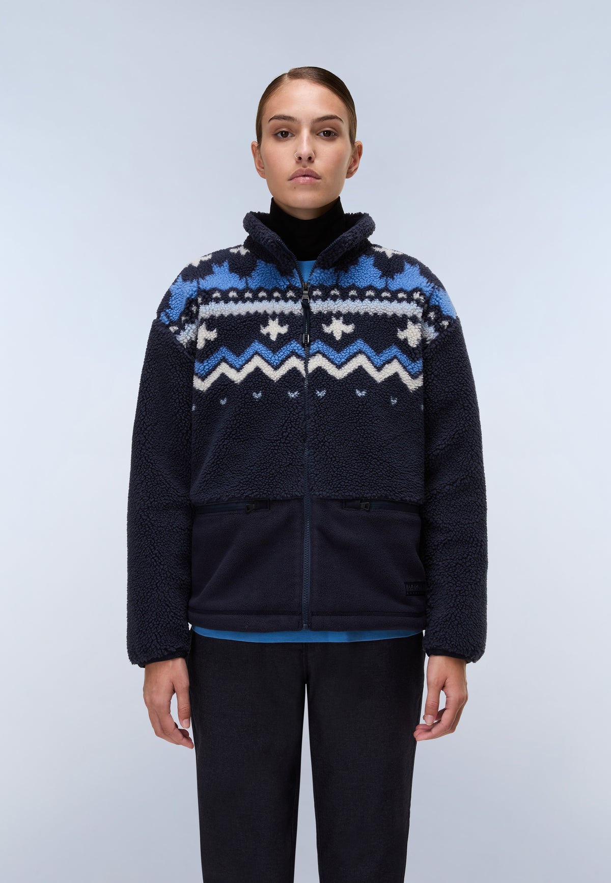 North Sails FULL ZIP - Felpa in pile - navy blue/blu scuro North Sails FULL ZIP - Felpa in pile - navy blue/blu scuro