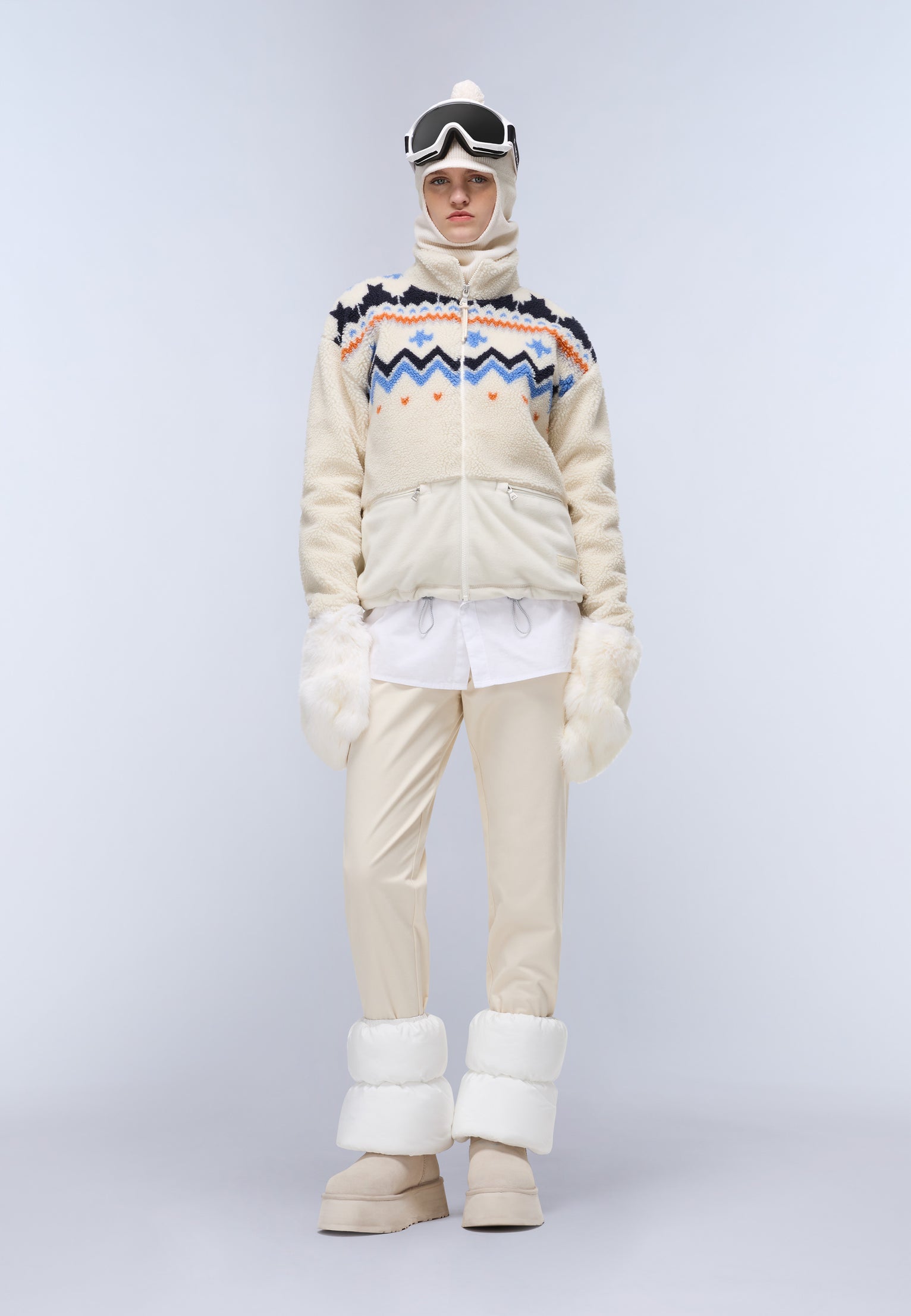 Ansei Full-Zip Fleece White