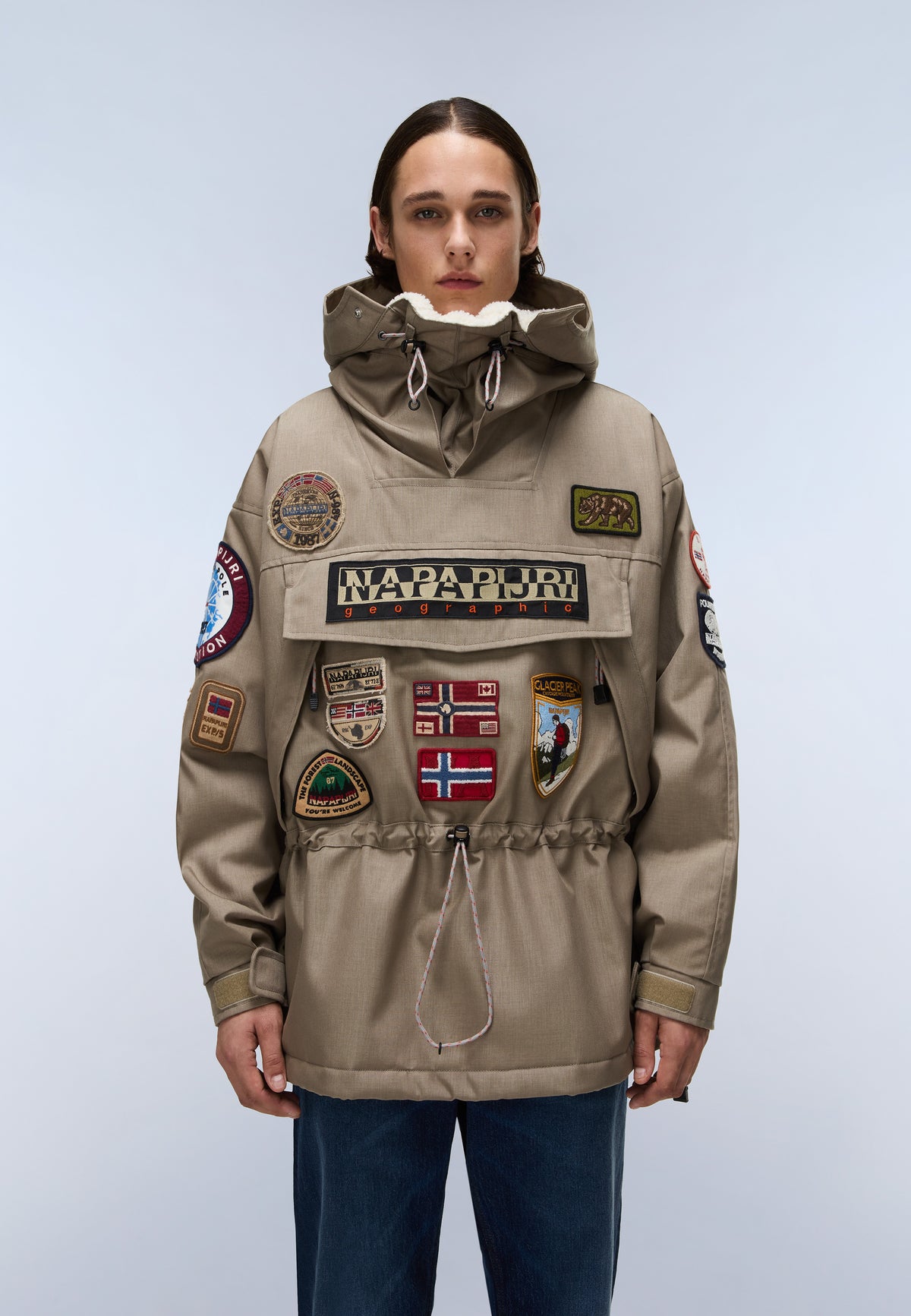 Skidoo 1990 Patch Anorak Jacket Beige - 3