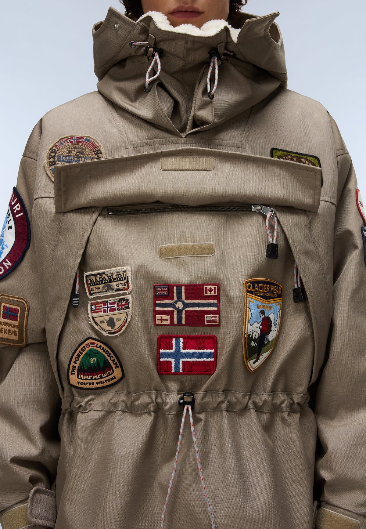 Skidoo 1990 Patch Anorak Jacket Beige - 6