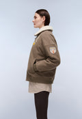 Tovel Wool Bomber Jacket Beige - 4