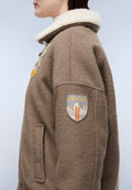 Tovel Wool Bomber Jacket Beige - 7