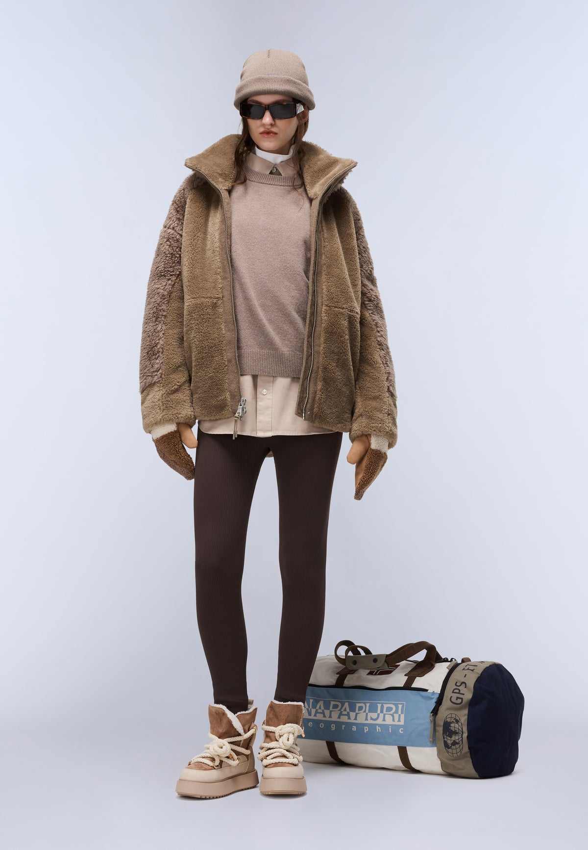 Falkner Fleece Jacket Beige - 1