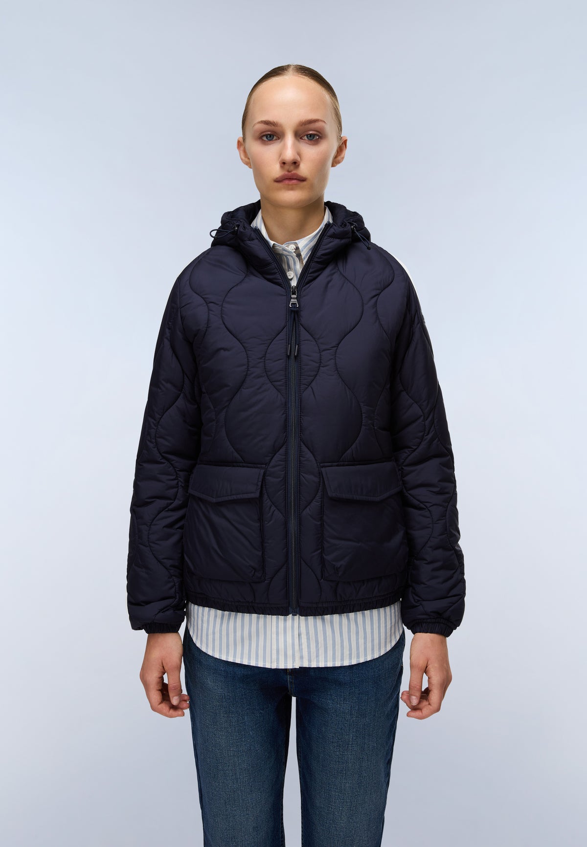 Sort Puffer Jacket Dark Blue - 3