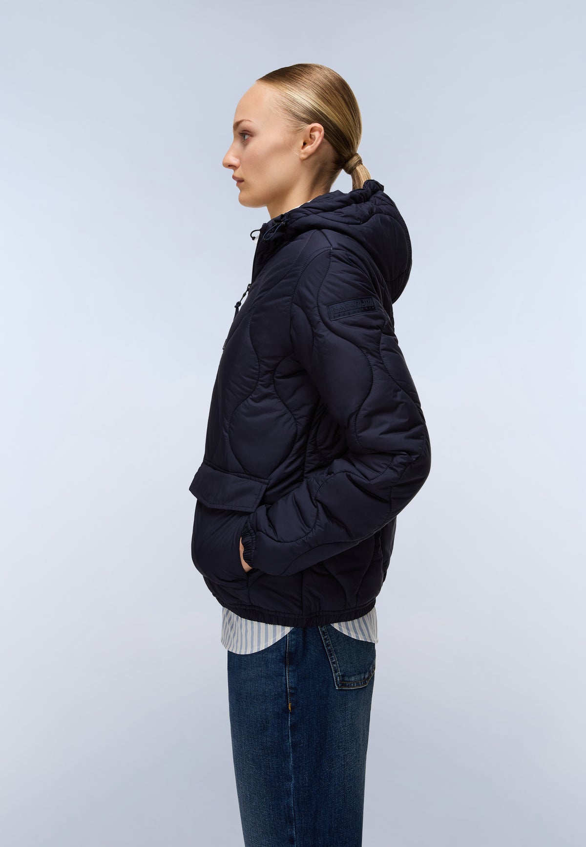 Sort Puffer Jacket Dark Blue - 4