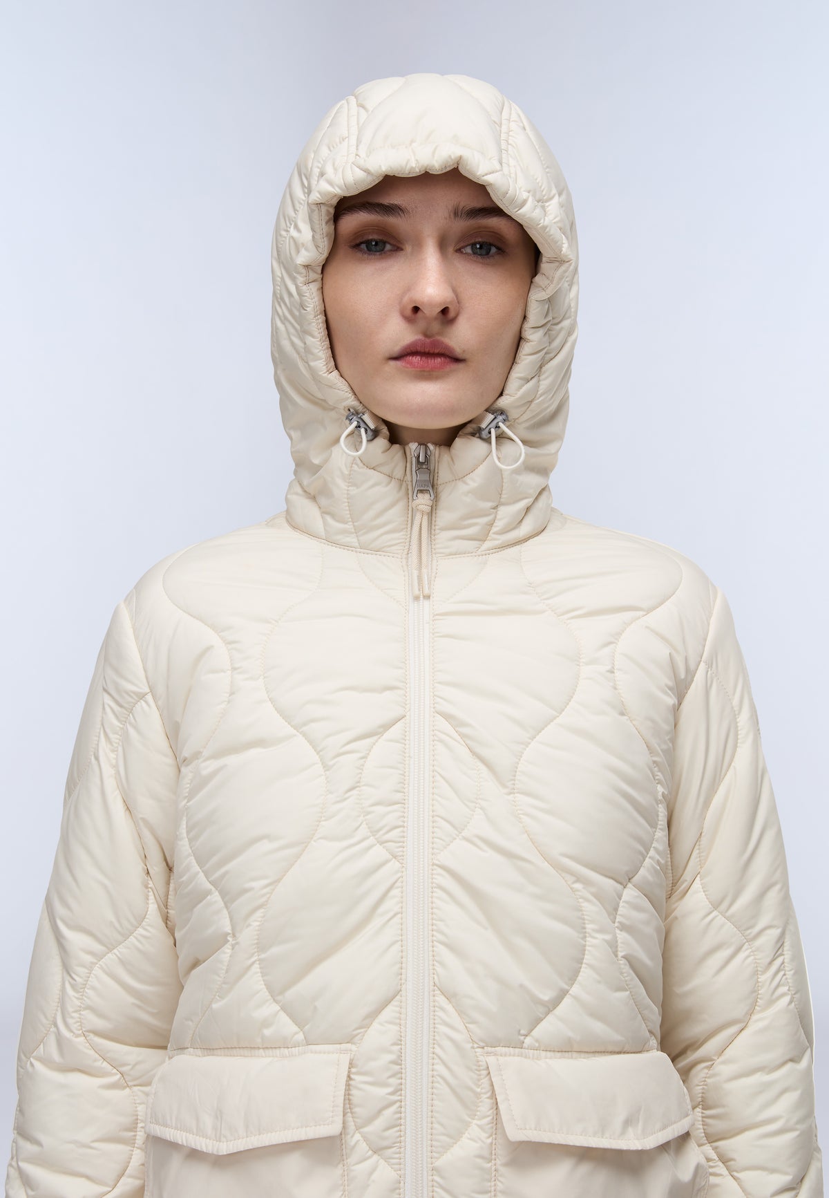 Sort Puffer Jacket Beige - 2