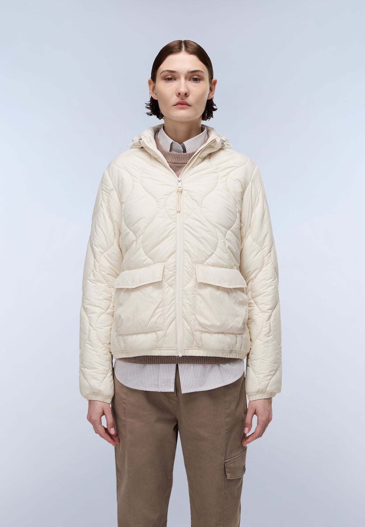 Sort Puffer Jacket Beige - 3