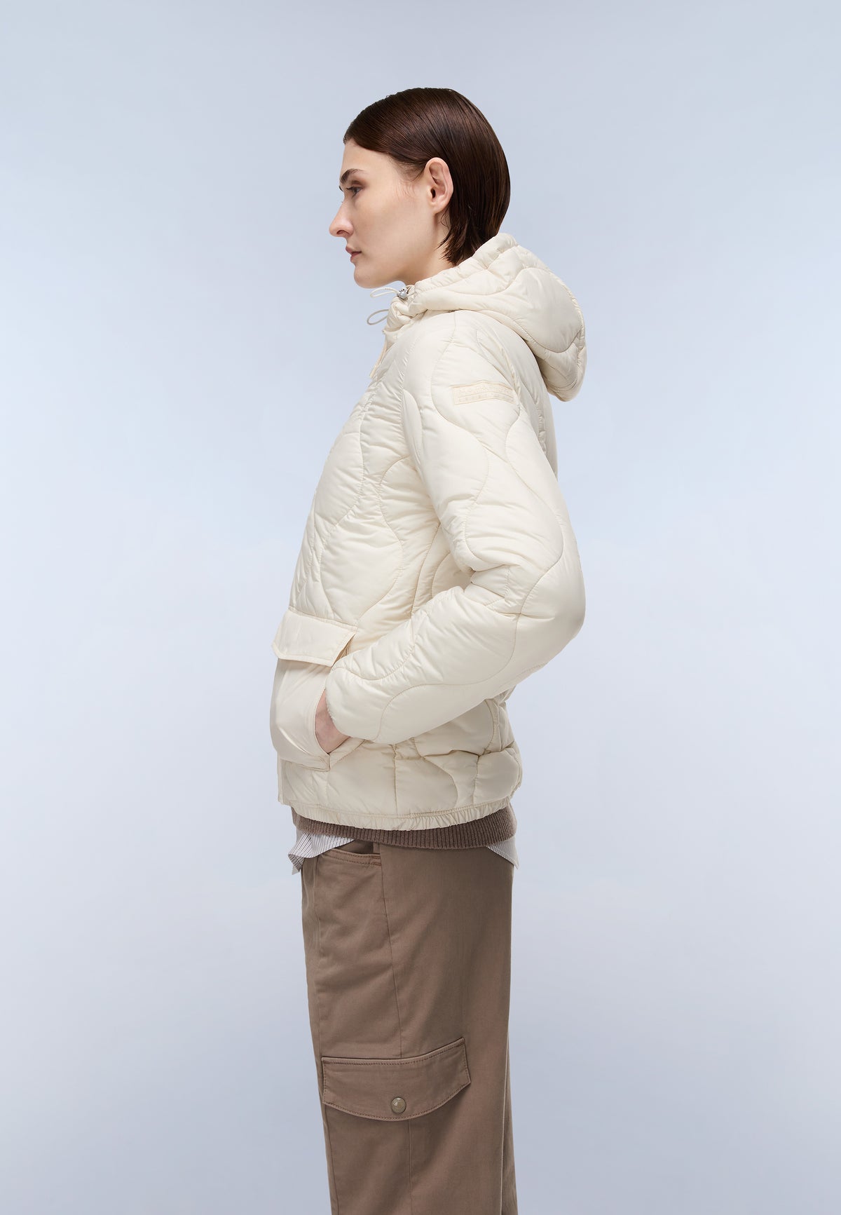 Sort Puffer Jacket Beige - 4