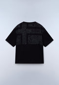 T-Shirt a Maniche Corte Campido in Jersey Nero - 4
