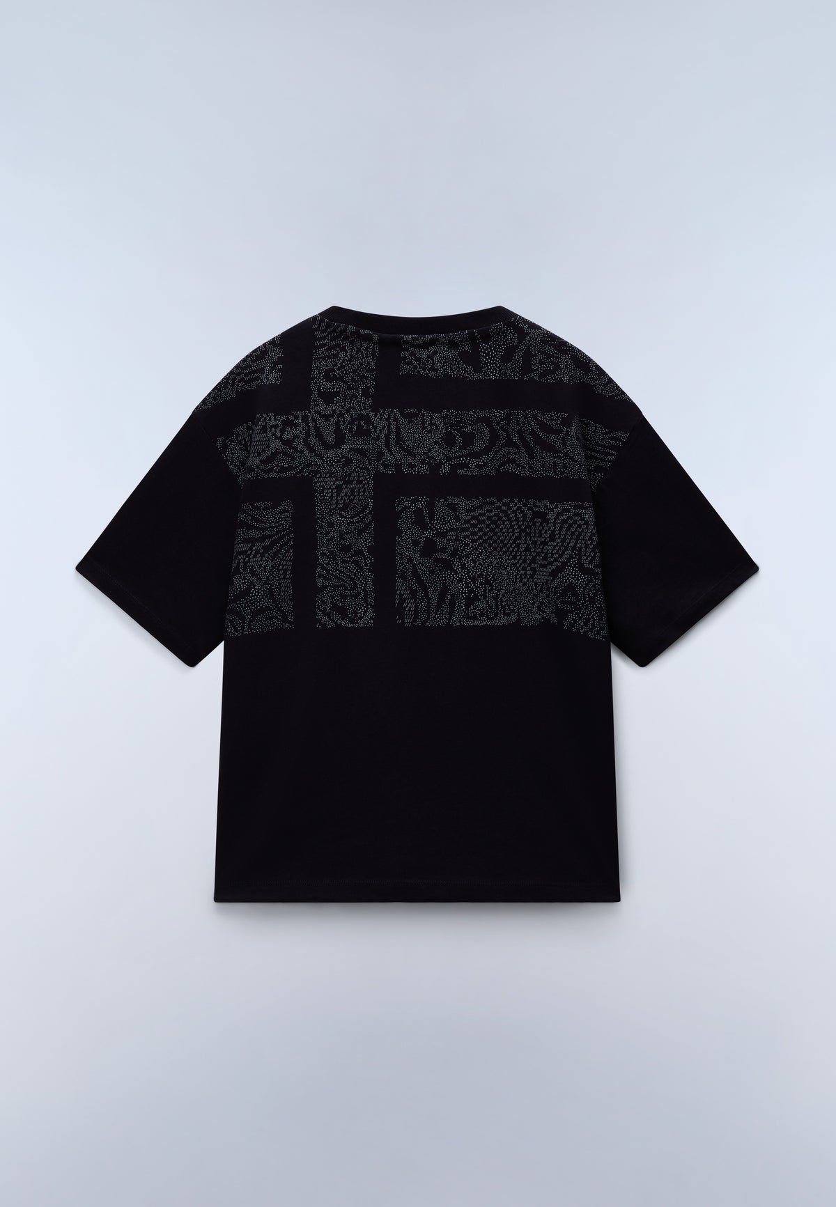T-Shirt a Maniche Corte Campido in Jersey Nero - 4
