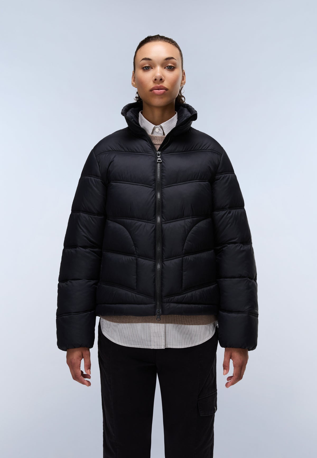 Kurze Steppjacke Ega Schwarz - 2