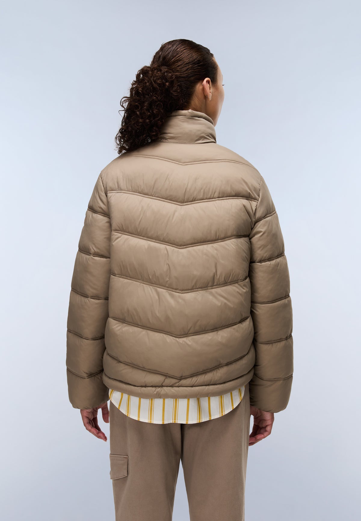 Ega Short Puffer Jacket Beige - 4