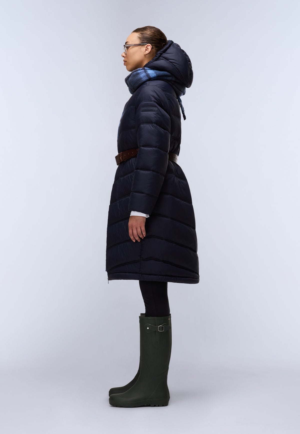 Lange Steppjacke Ega Dark Blue - 4