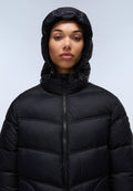 Lange Steppjacke Ega Schwarz - 2
