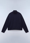 Maglione a Collo Alto Mis Blu Scuro - 1