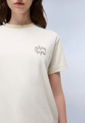 T-Shirt a Maniche Corte Fedaia in Jersey Beige - 2