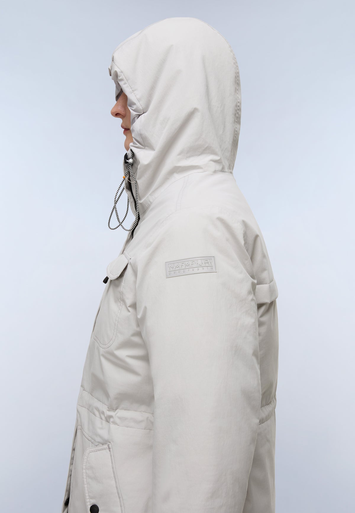 Cibiana Parka Jacket Light Grey Solid - 6
