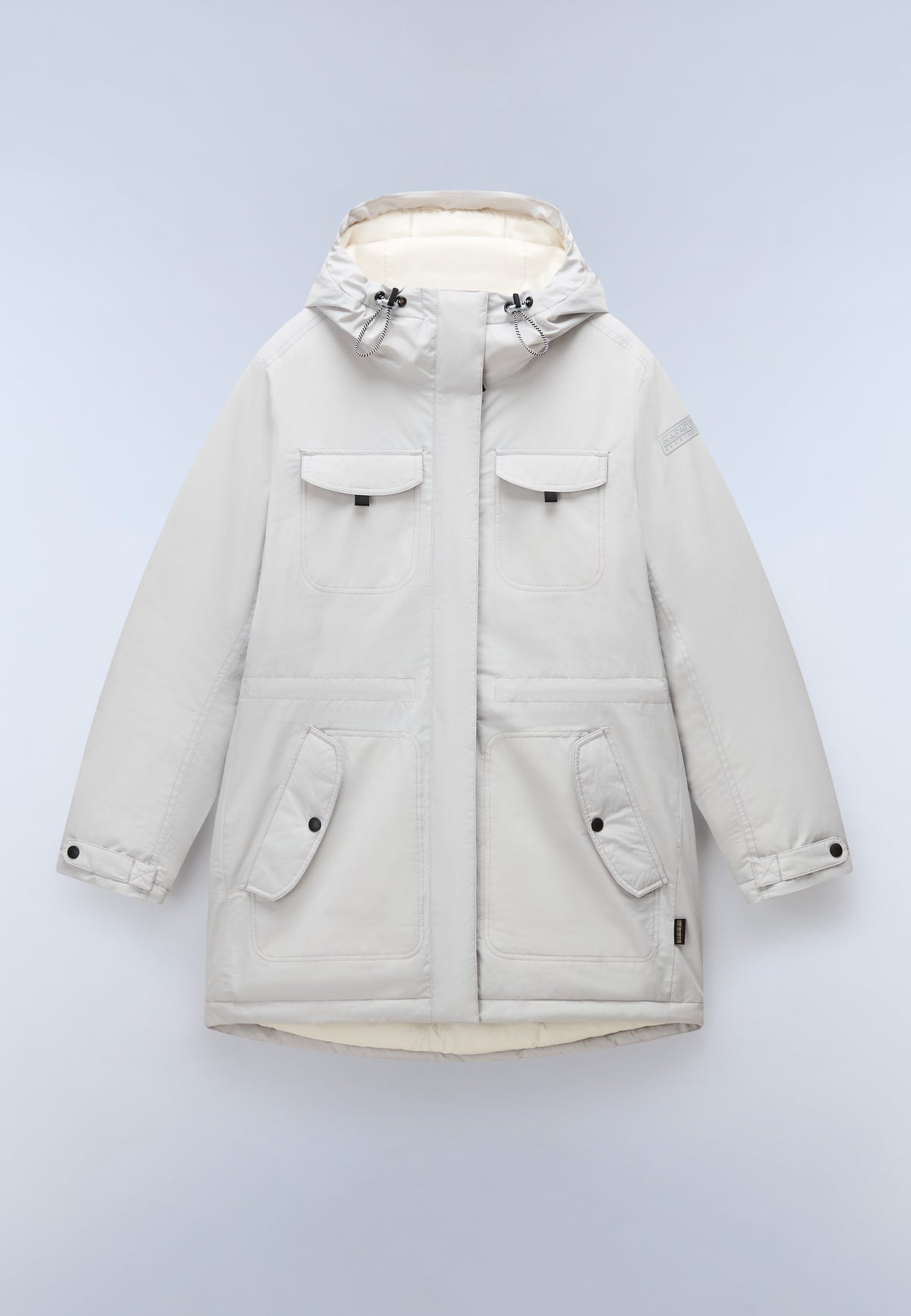 Cibiana Parka Jacket Light Grey Solid - 1