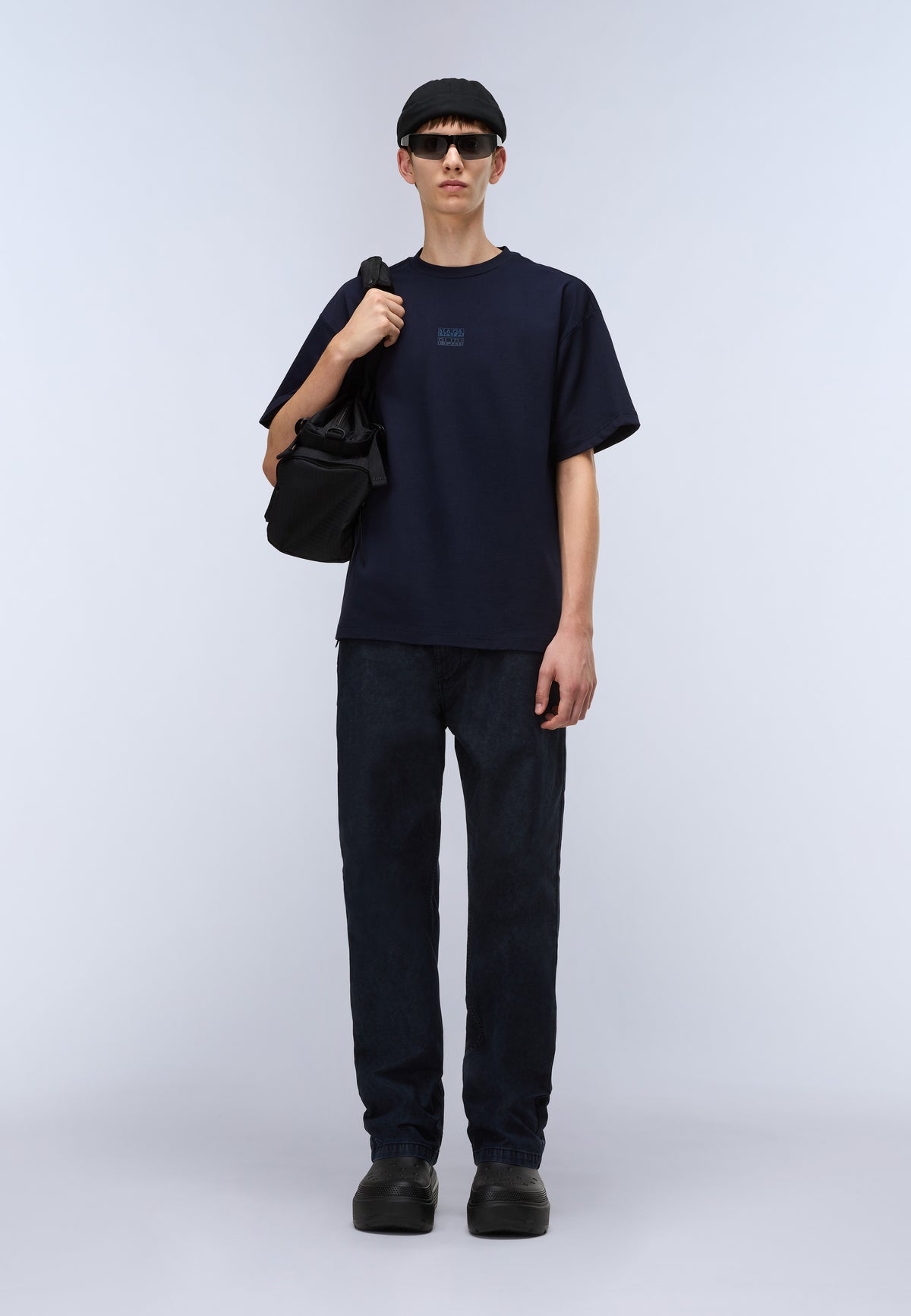 Kurzärmeliges Jersey-T-Shirt Elevated Logo Dark Blue - 3