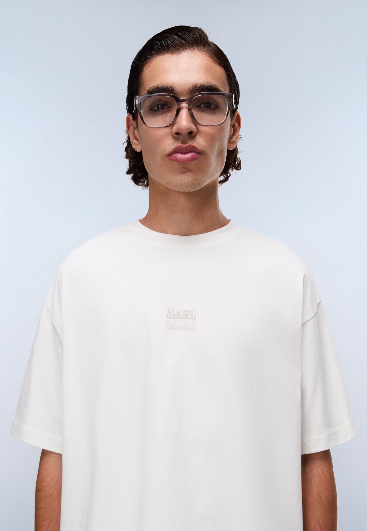 T-shirt a Maniche Corte Elevated Logo in Jersey Bianco - 2