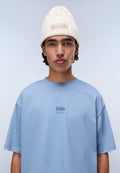 Camiseta de Punto de Manga Corta con Logotipo Elevated Azul Denim - 2