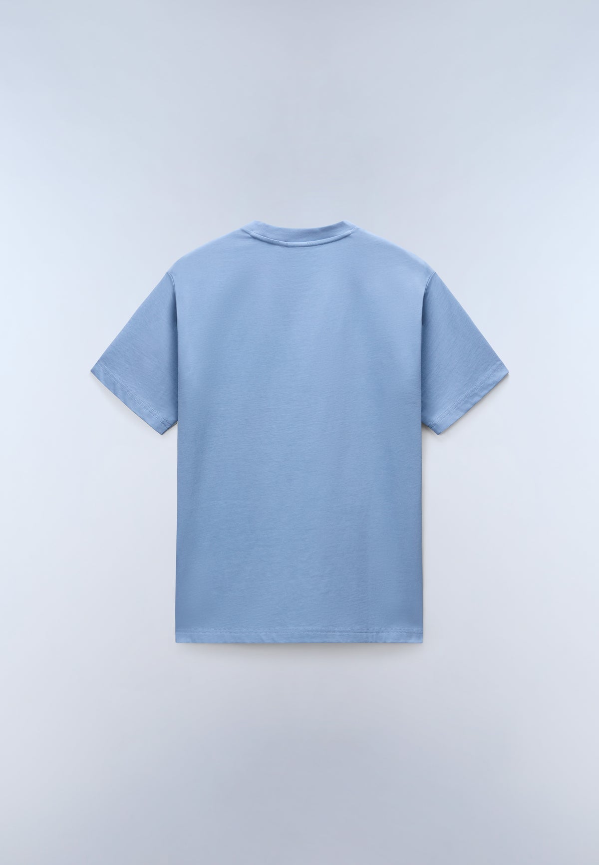 Camiseta de Punto de Manga Corta con Logotipo Elevated Azul Denim - 6