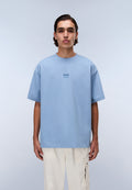Camiseta de Punto de Manga Corta con Logotipo Elevated Azul Denim - 4