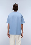 Camiseta de Punto de Manga Corta con Logotipo Elevated Azul Denim - 5